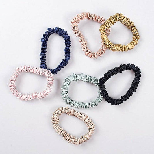 100% Mulberry Silk Skinny Scrunchie