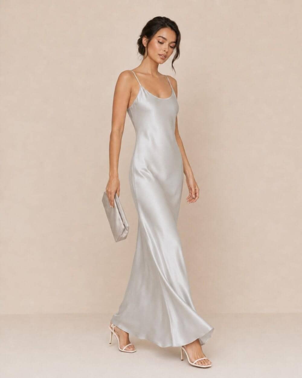 bridal shower dress maxi Silk Slip Dress, Satin with Spaghetti Straps, Minimal Brida – Vesper New York Black Homecoming Dresses,Backless Homecoming Dress can be made Web Collection: Old Money Size:36 in.