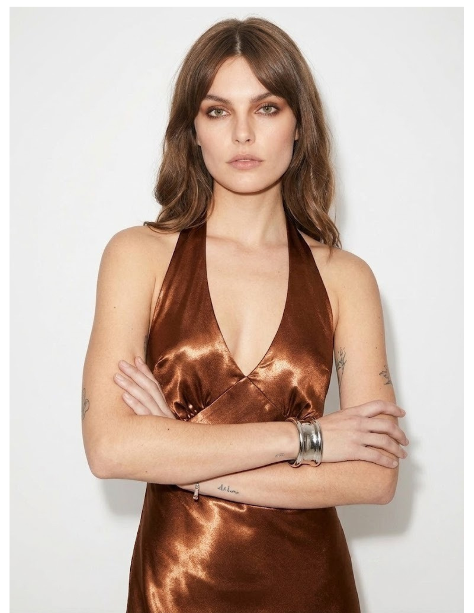 The Valentina Metallic Halter Maxi