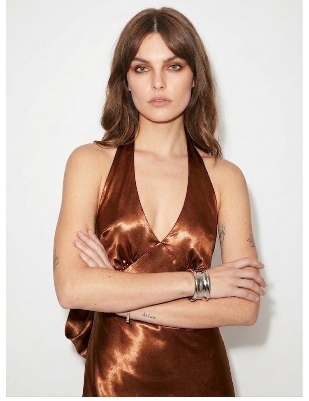 The Valentina Metallic Halter Maxi
