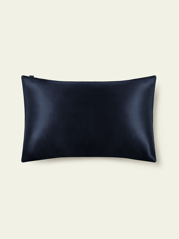 19 Momme Terse Envelope Silk Pillowcase Navy Blue 50x75cm