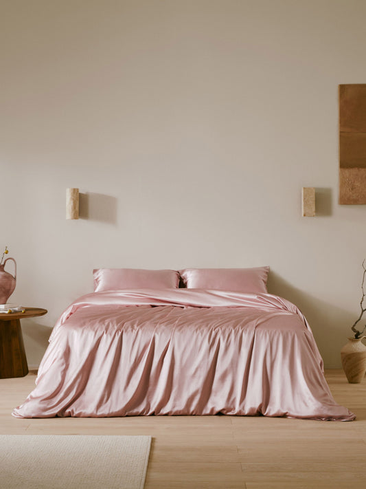 19 Momme Terse Silk Pillowcase Rosy Pink Queen