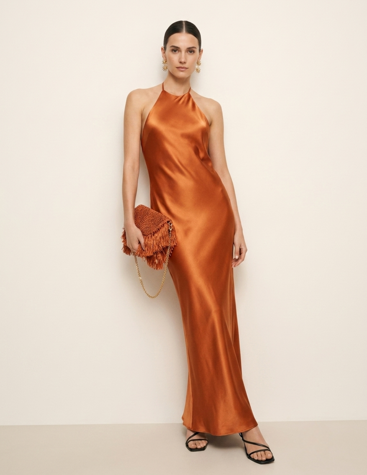 Parisian Satin Maxi Gown