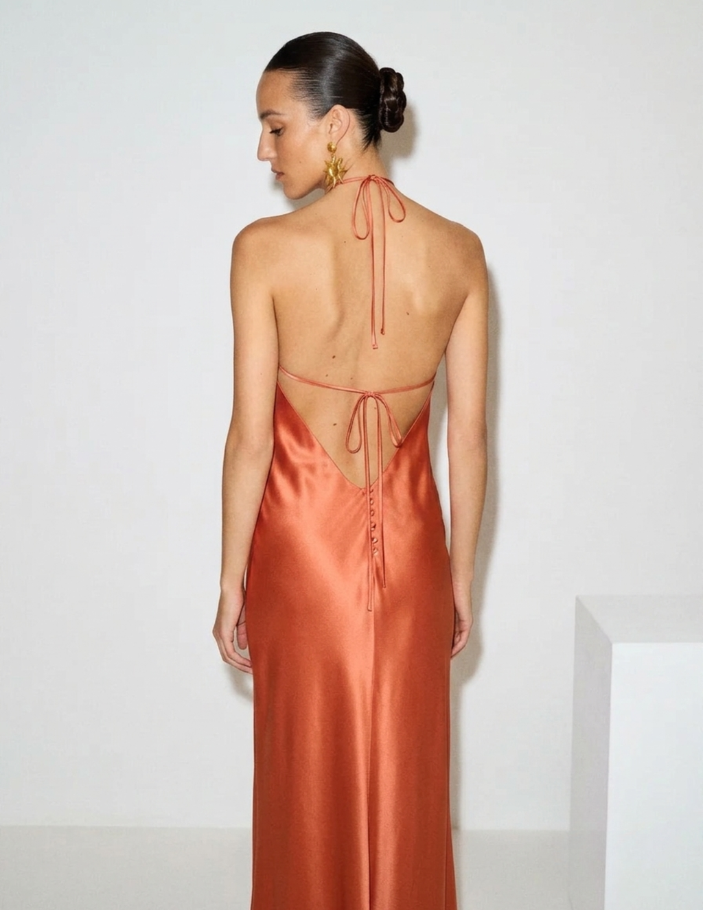 Ibiza Orange high-halter neck