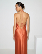 Ibiza Orange high-halter neck