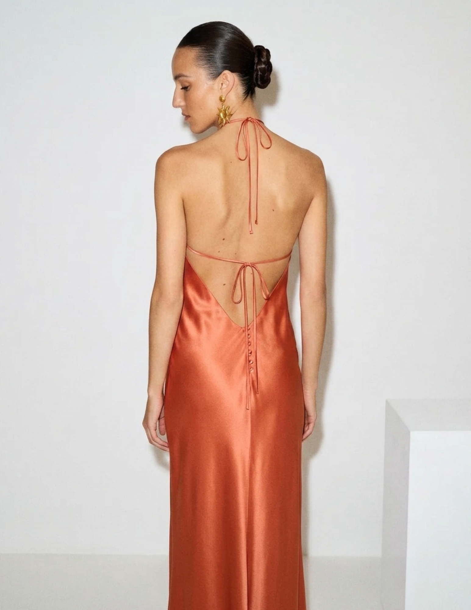 Ibiza Orange high-halter neck