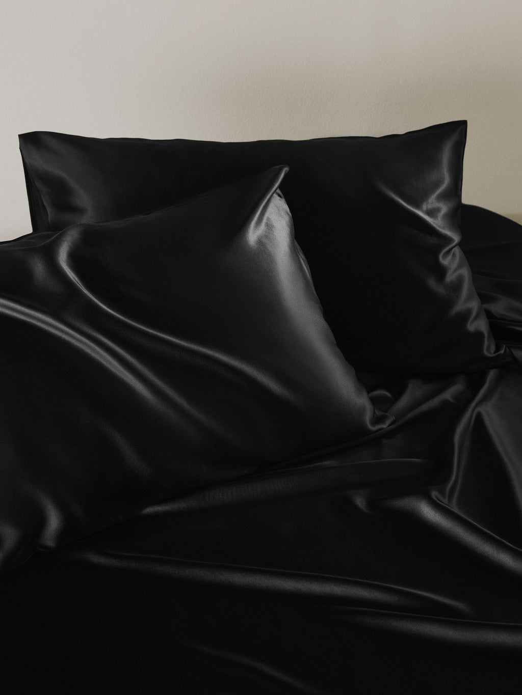 19 Momme Terse Silk Pillowcase Black Standard