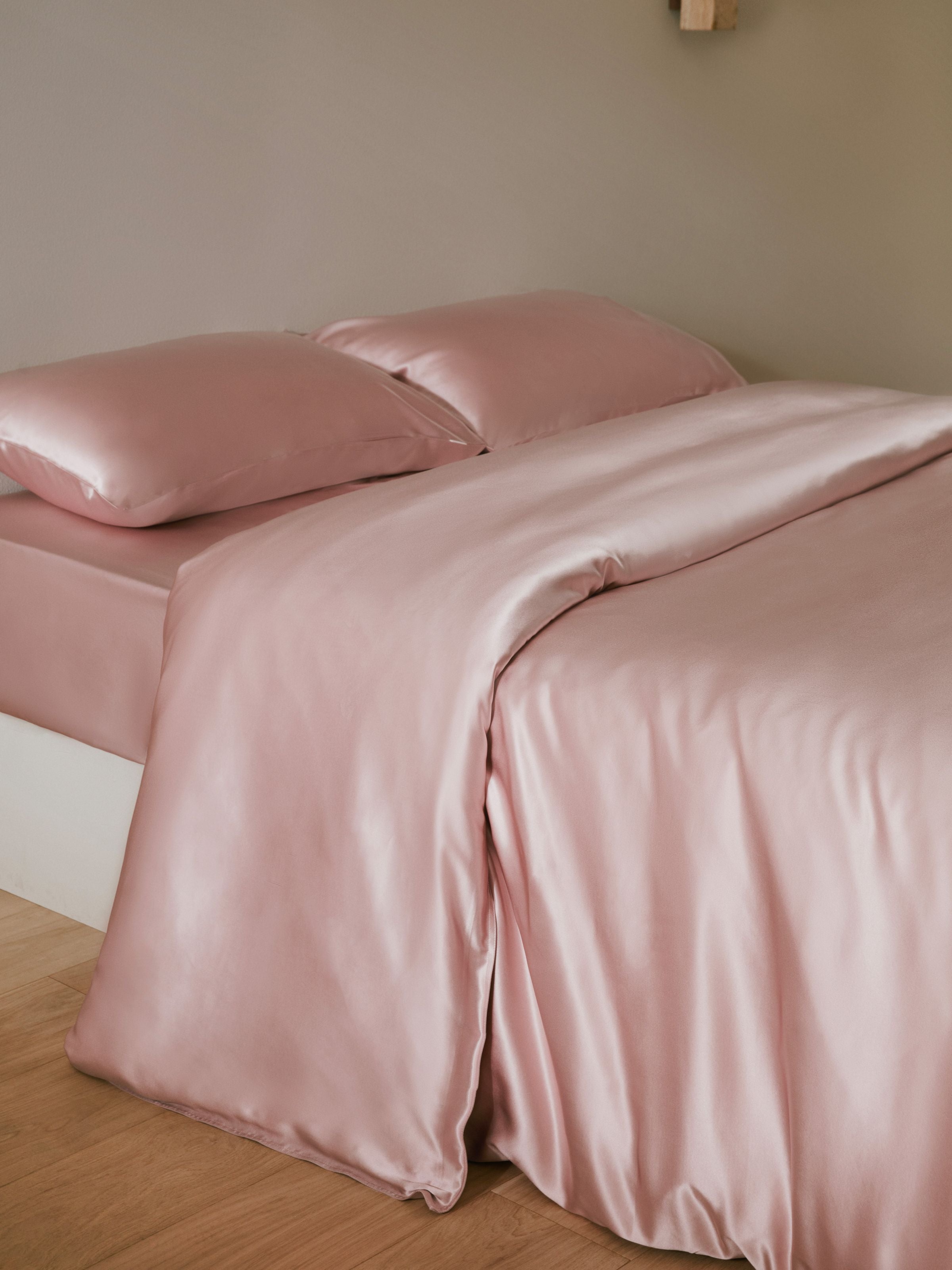 19 Momme Terse Silk Pillowcase Rosy Pink Queen