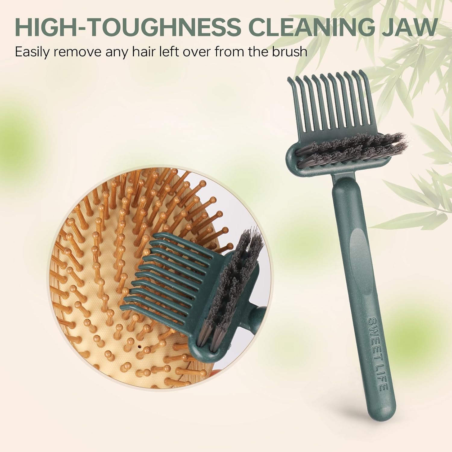 5 Pack Bamboo Hair Brush Set for Hair Growth, Detangling Comb Set