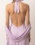 Seraphina Backless Silk Satin Evening Gown