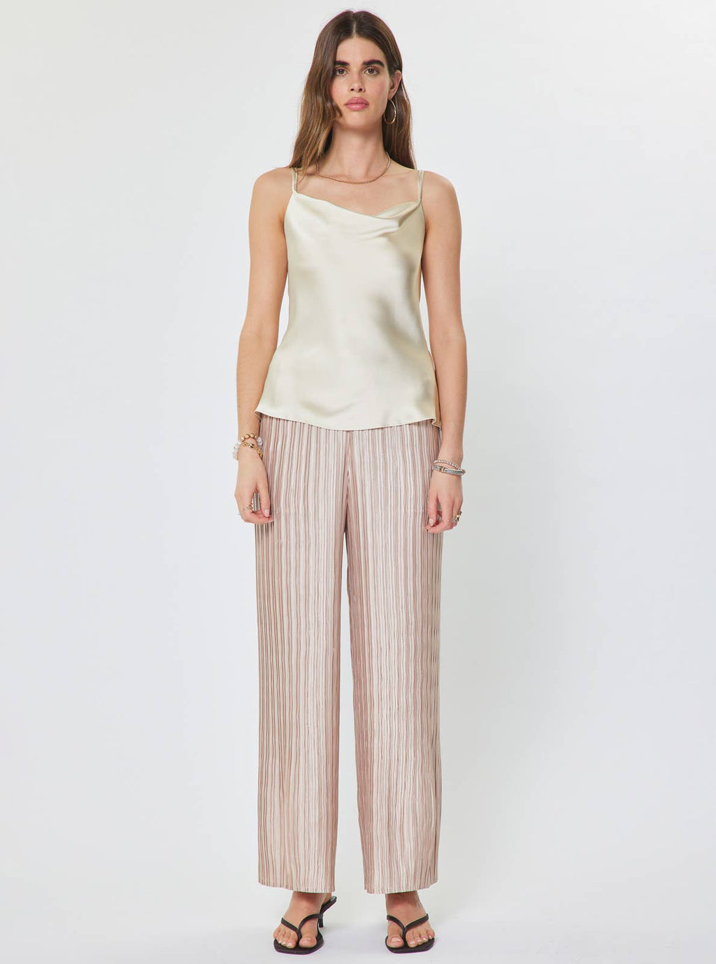 Cowl Neck Satin Cami Top