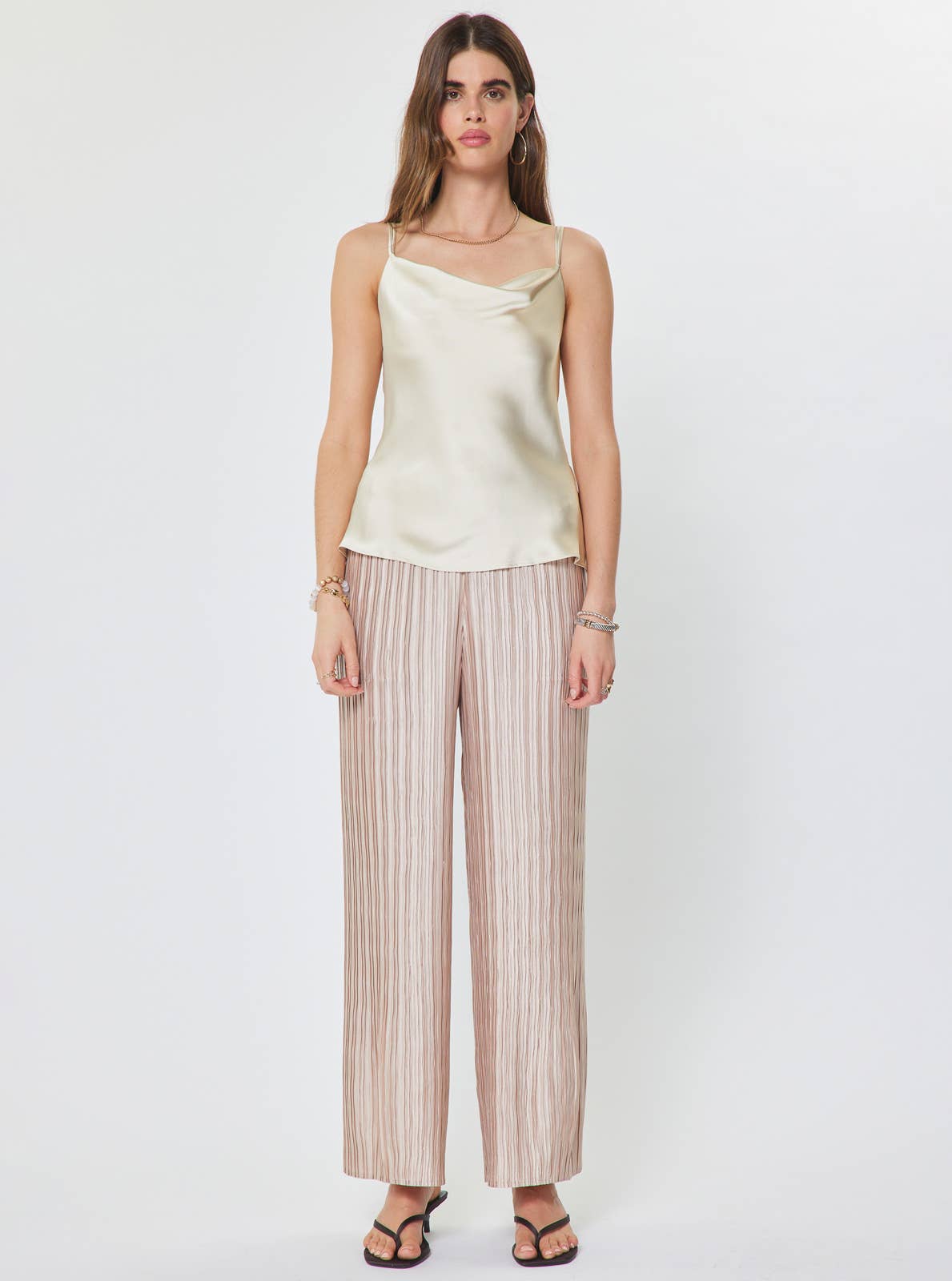 Cowl Neck Satin Cami Top