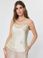 Cowl Neck Satin Cami Top