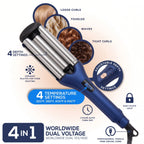 Vesper New York Multi-Waver Titanium 4-in-1  Triple Barrel Waver 1"