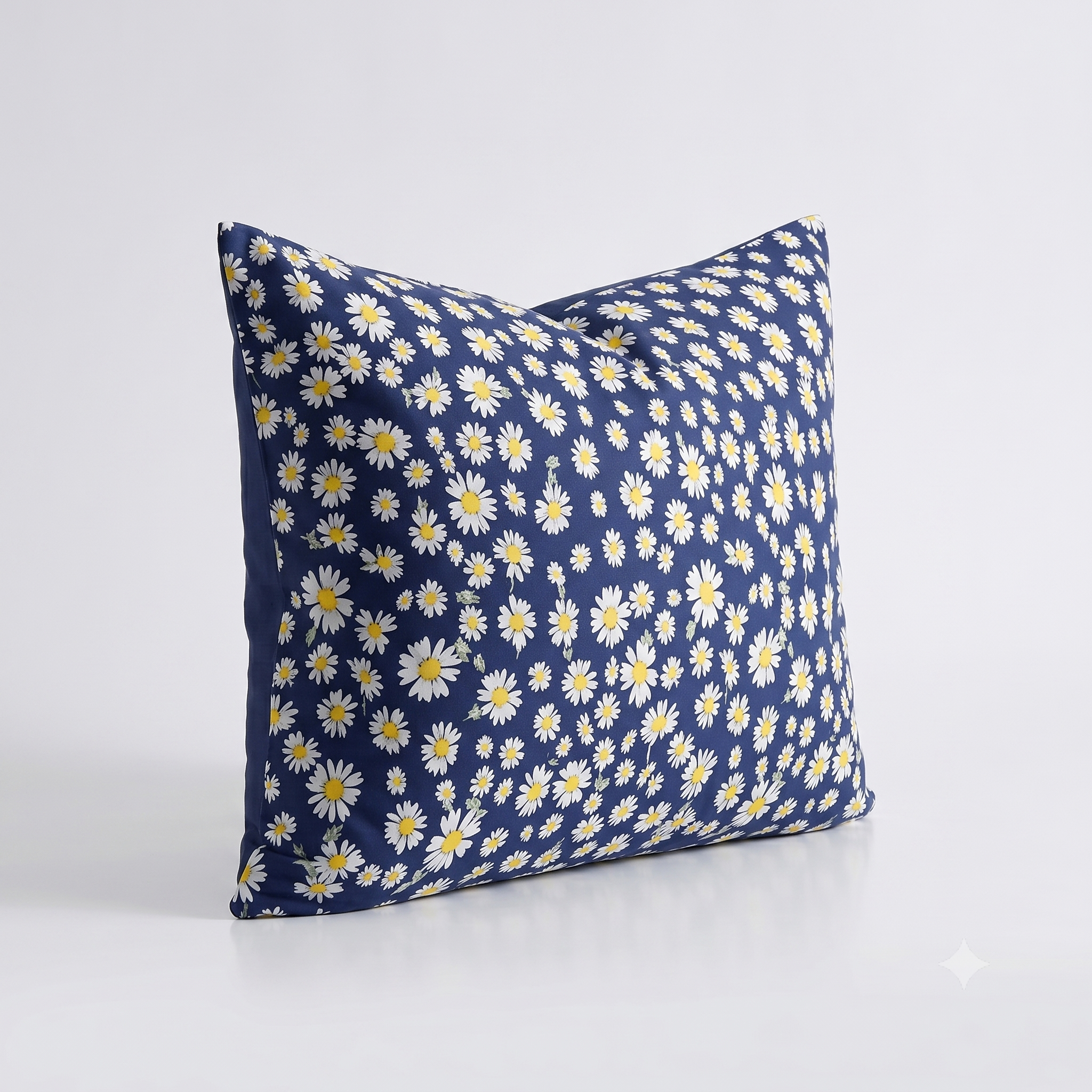100% Silk Daisy Vesper Blue Pillowcase