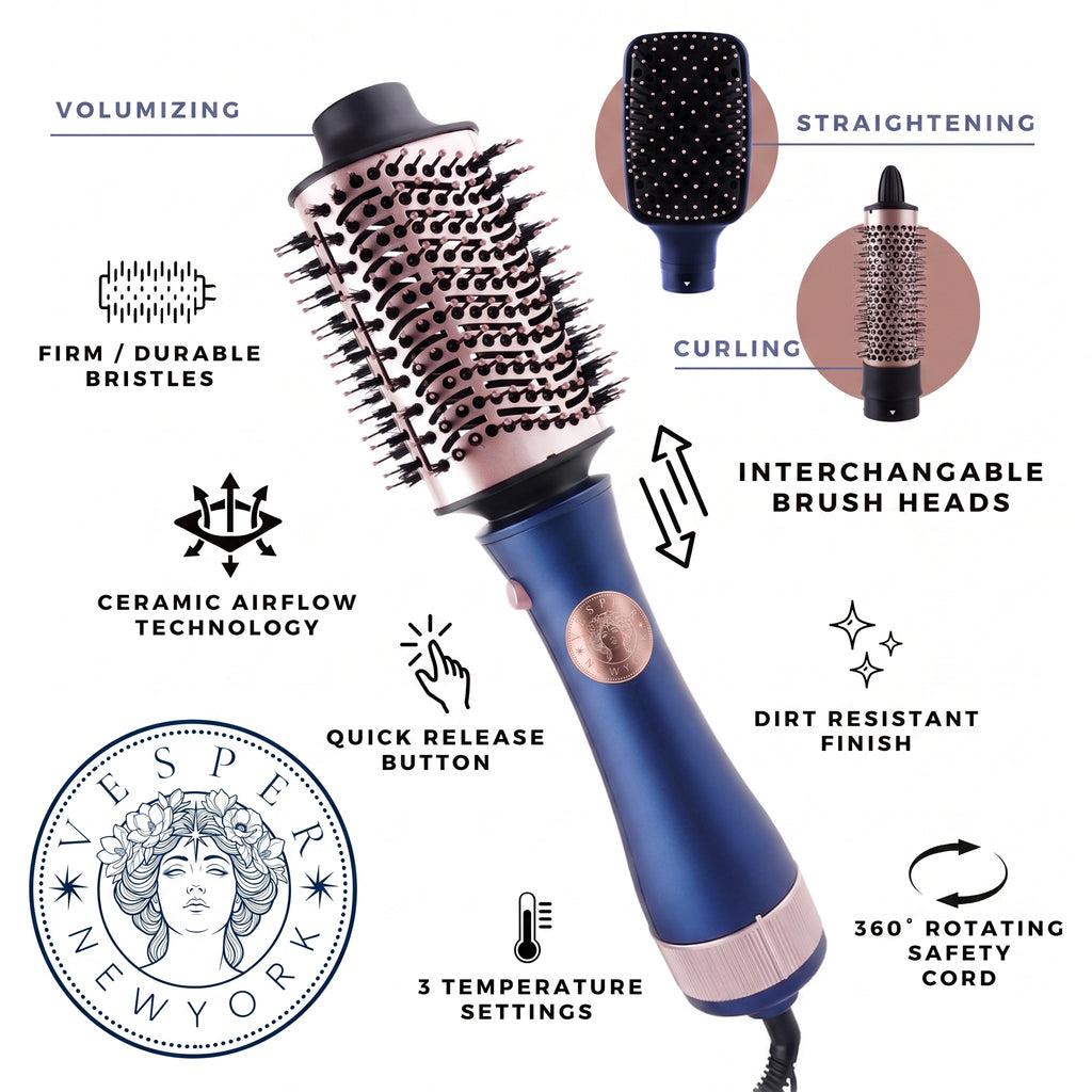 Interchangeable Hair Dryer & Styling Brush Set