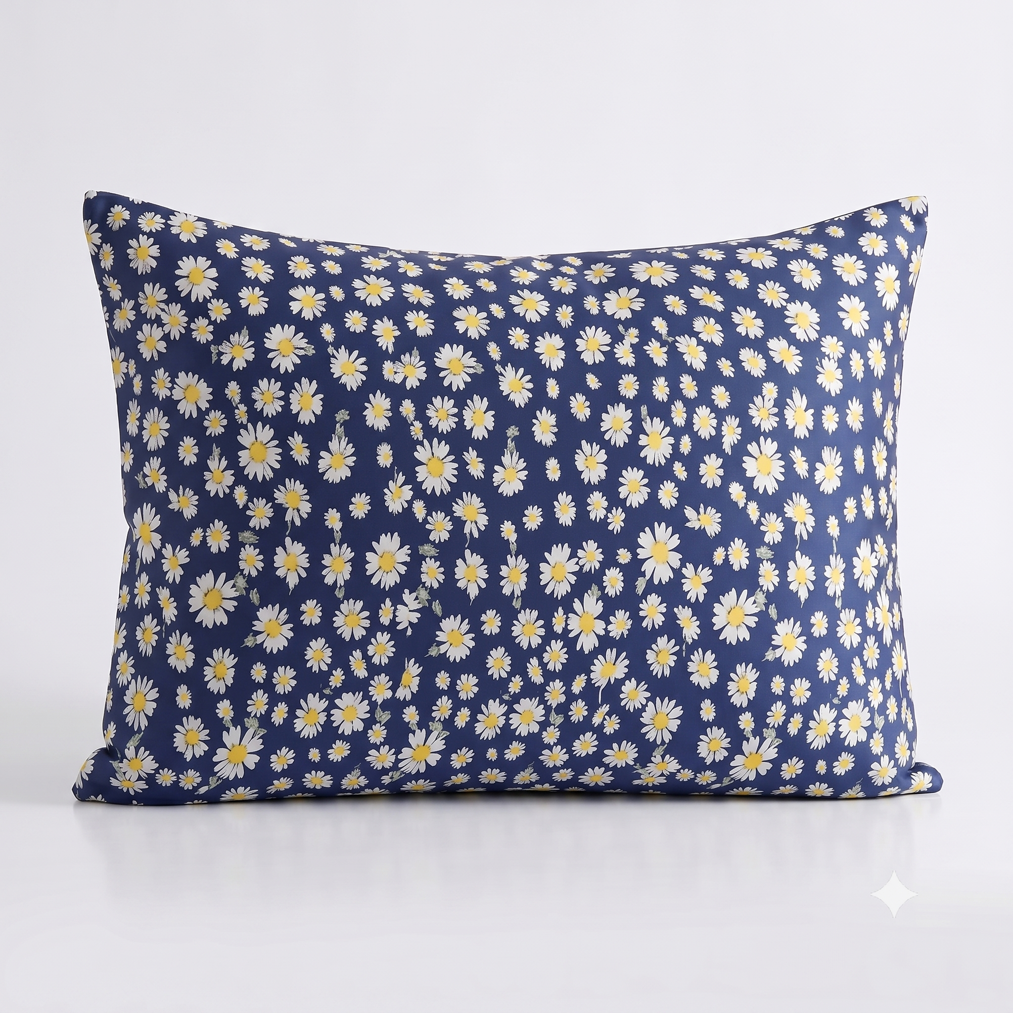 100% Silk Daisy Vesper Blue Pillowcase