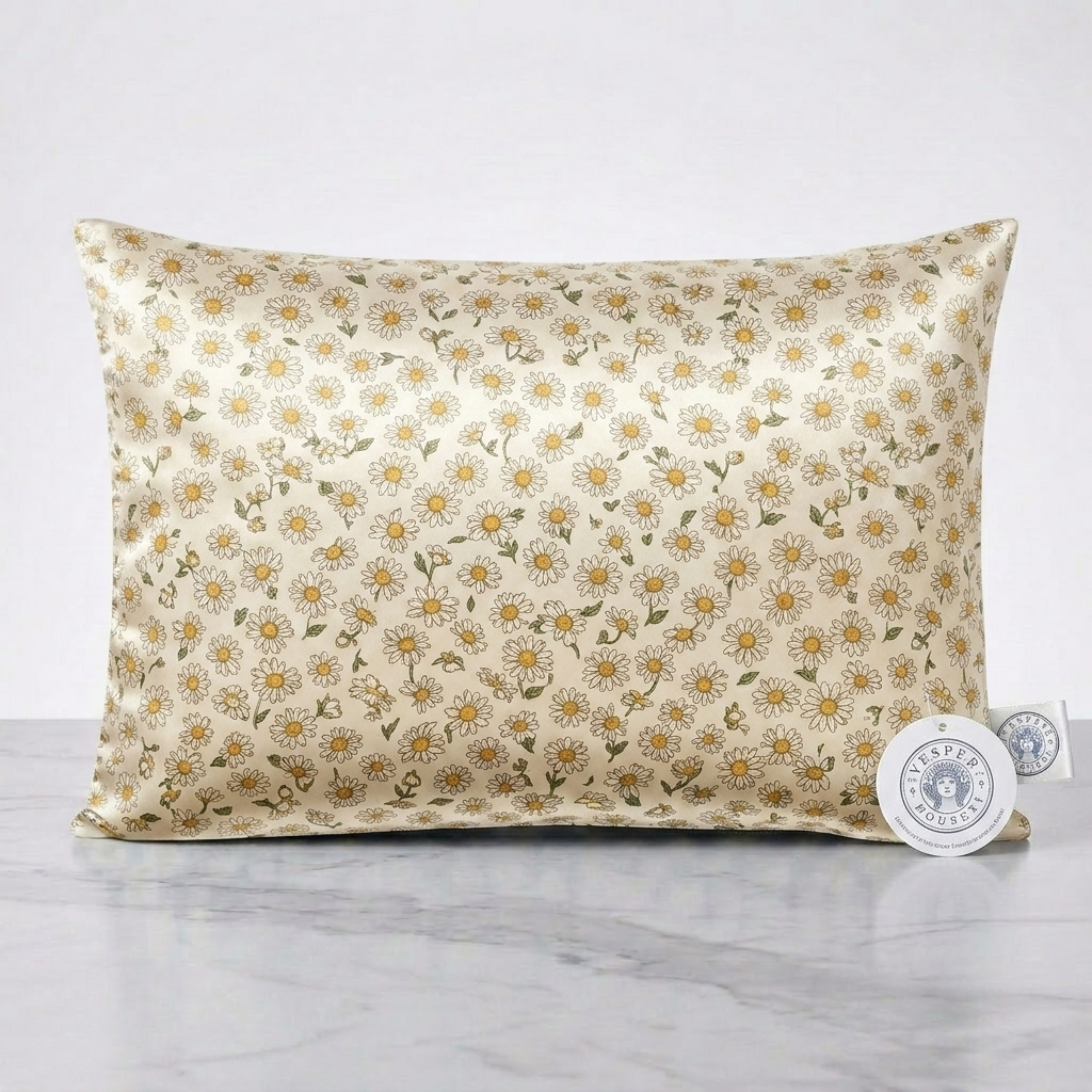 100% Silk Daisy Vesper Pillowcase