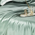 Premium Teal Mulberry Silk Bedding Set