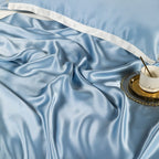 Premium Sky Blue Mulberry Silk Bedding Set