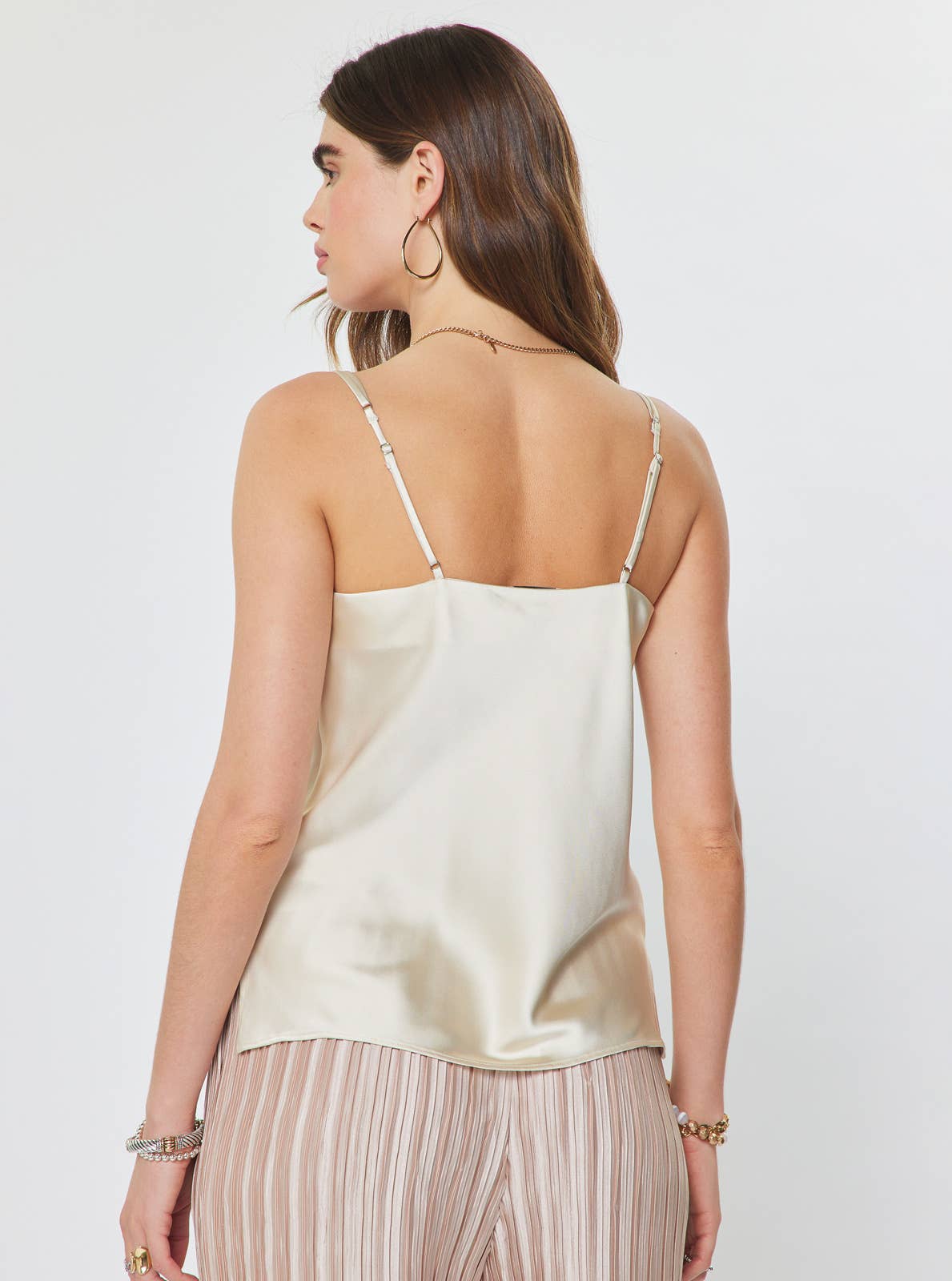 Cowl Neck Satin Cami Top
