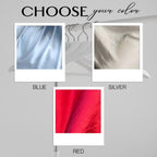 Elegant Silk Midi Dress, Satin Cocktail Party Dress, Sleeveless Evening Dress for Women, Long Satin Prom Dress, Luxury Silver Dress