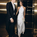 Civil Wedding Dress. Simple Wedding Dress. Ivory civil wedding gown. White Satin Dress. Maxi Satin Silk Dress. Open Back civil wedding dress