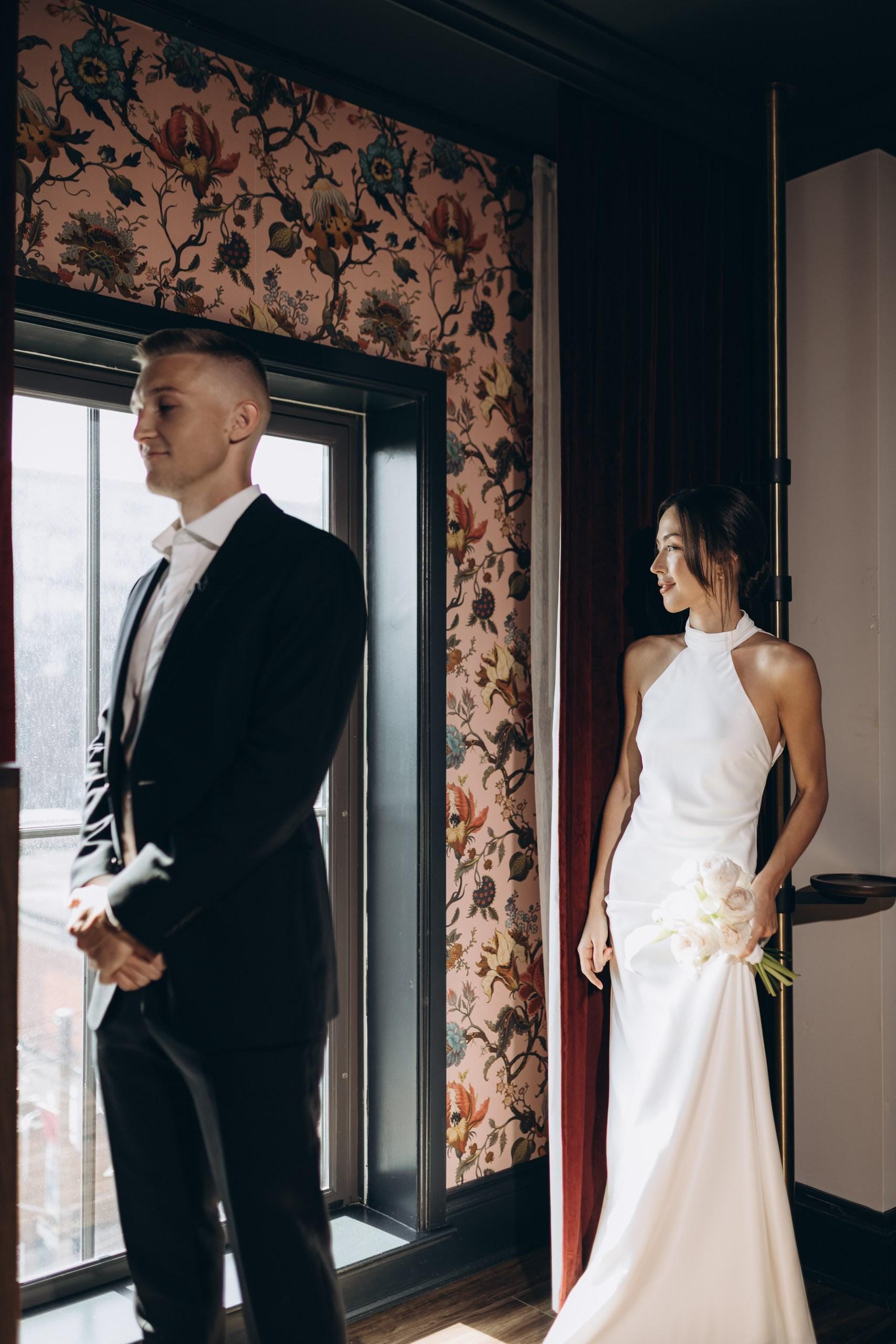 Civil Wedding Dress. Simple Wedding Dress. Ivory civil wedding gown. White Satin Dress. Maxi Satin Silk Dress. Open Back civil wedding dress