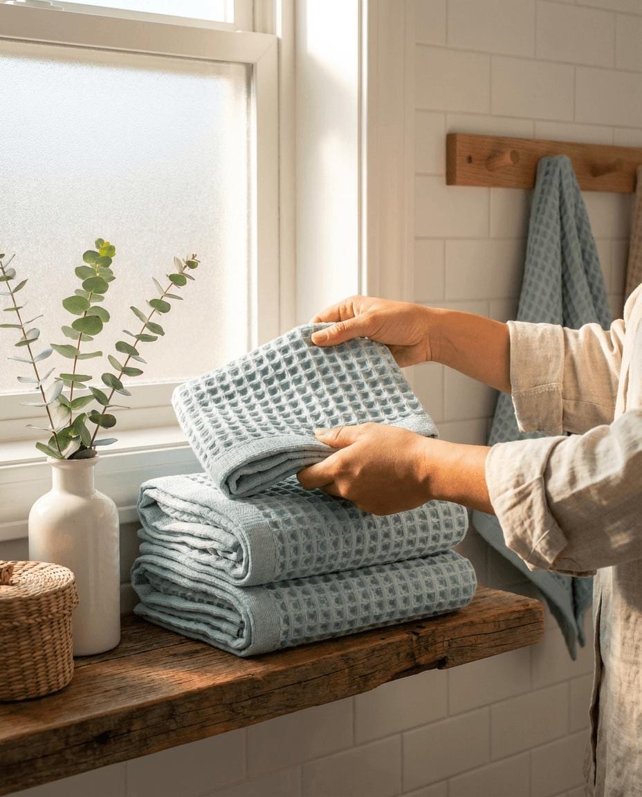 Waffle Turkish Cotton OEKO-TEX Towel 4pcs set