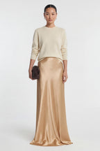 Any Color 100% Silk Slip Skirt, Maxi Bias Cut Mulberry Silk Skirt, Wedding Long Skirt, White Silk Basics, Long Silk Skirt for Women, Alyssa