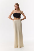 The Buttercream Silk Skirt