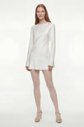 Pure Silk Backless Mini Dress