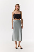 100% mulberry silk slip skirt Silk satin skirt in Colors Bias cut - Final Sale