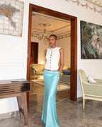 100% mulberry silk slip skirt Silk satin skirt in Colors Bias cut - Final Sale