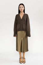 100% mulberry silk slip skirt Silk satin skirt in Colors Bias cut - Final Sale