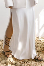 100% mulberry silk slip skirt Silk satin skirt in Colors Bias cut - Final Sale