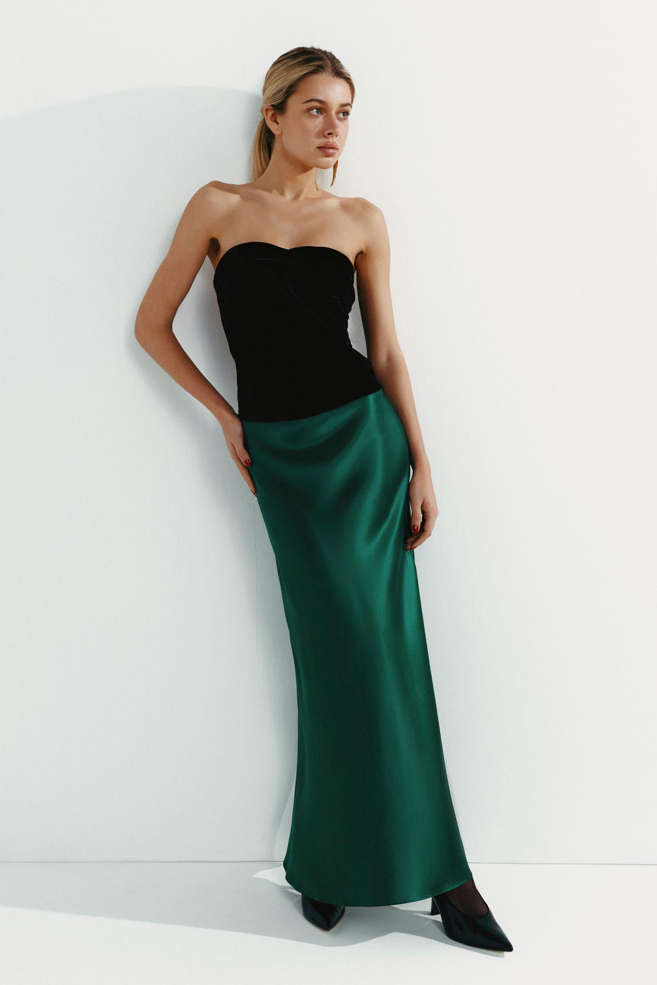 100% mulberry silk slip skirt Silk satin skirt in Colors Bias cut - Final Sale