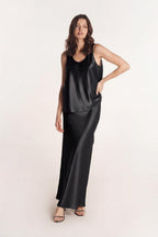 100% mulberry silk slip skirt Silk satin skirt in Colors Bias cut - Final Sale