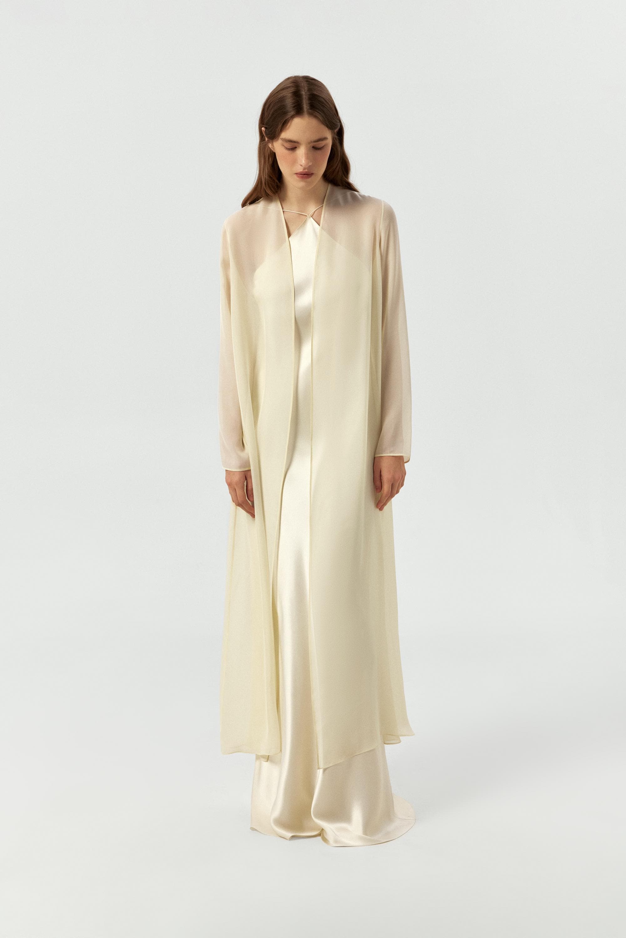 Simple 100% Silk Slip Wedding Dress | Backless Elegant Bridal Gown with halter neck - premium heavy pure mulberry silk satin