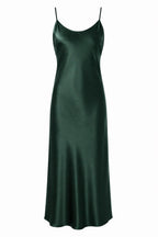 Mulberry Silk Slip Dress | Bias Cut Silk Round Neck Midi Dress