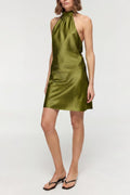 The Estelle Olive Halter Mini