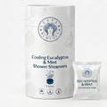 Vesper New York shower steamers with branding and product details on a white background